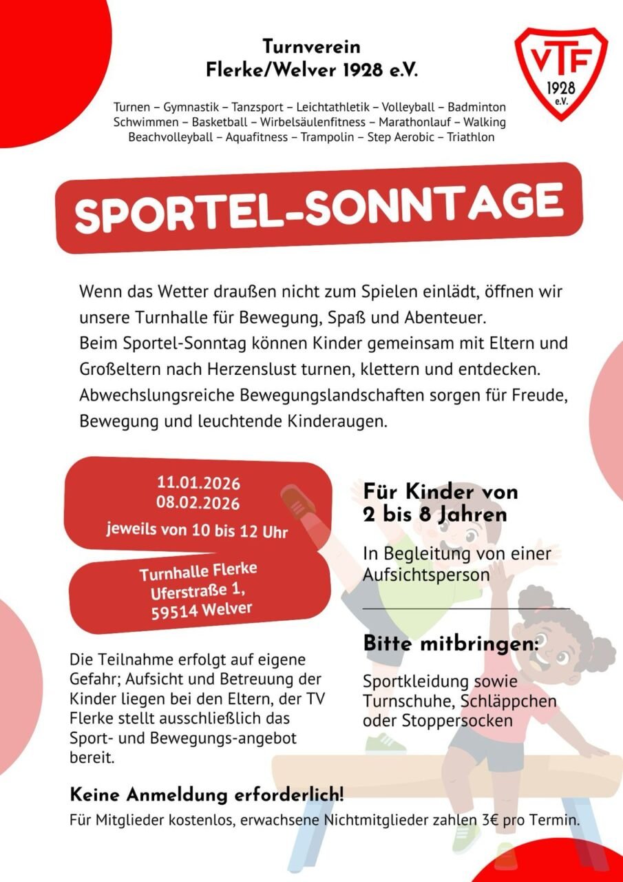 Sporteln am Sonntag in Welver – Bewegung & Spaß für Kinder beim TV Flerke